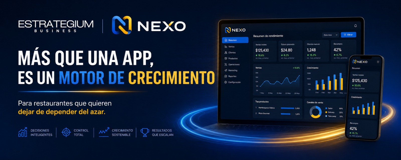 NEXO — Más que una app, es un motor de crecimiento para restaurantes que quieren dejar de depender del azar.